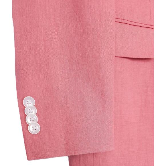 Tommy Hilfiger Mens Modern Fit Linen 2 Piece Suit 40S 34x30 Light Red Solid NWT - Picture 6 of 13